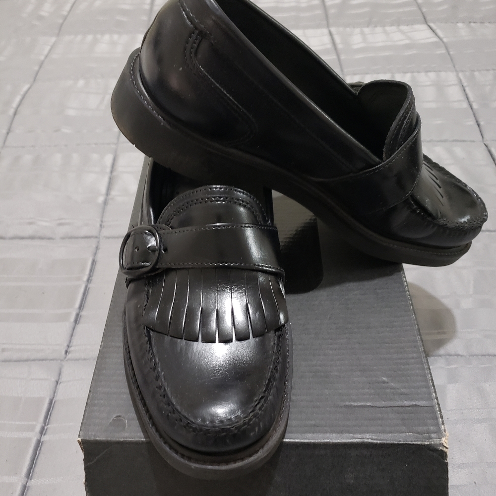 Bass leather shoes made in the USA.